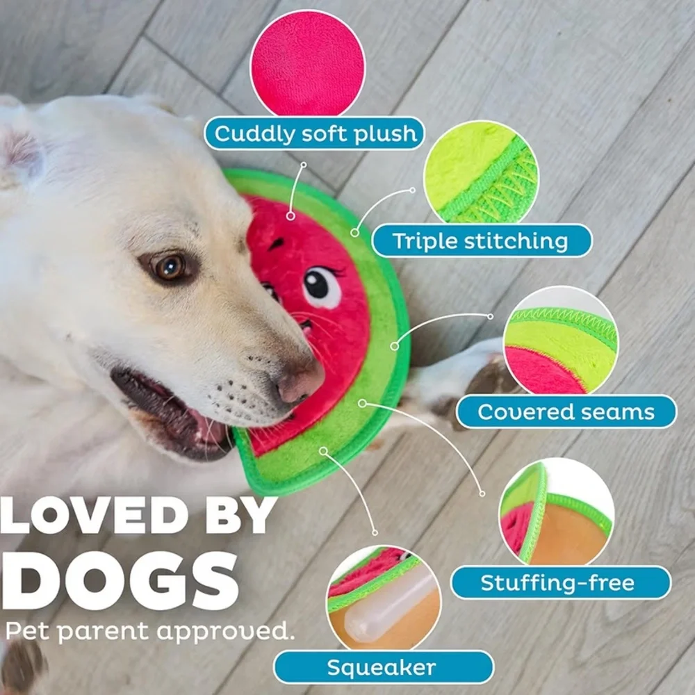 NWT Outward Hound Pink and Green Watermelon Dog Toy